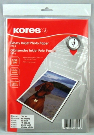 kores s-25 papier photo brillant 200g a4